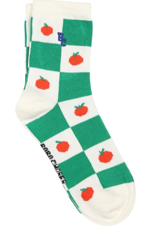 Bobo Choses Kids Bobo Choses Green Socks For Kids With Tomatoes