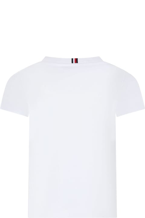 Tommy Hilfiger T-Shirts & Polo Shirts for Boys Tommy Hilfiger White T-shirt For Boy Wuth Logo