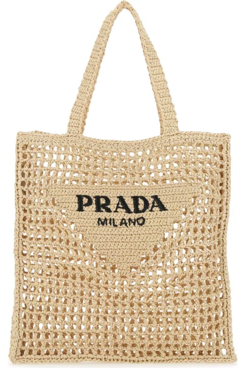 Prada for Women Prada Raffia Shopping Bag