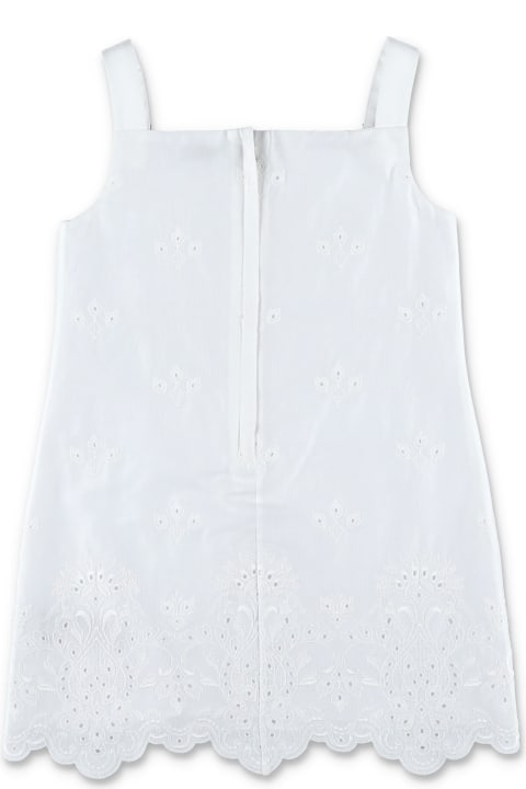 Dresses for Girls Dolce & Gabbana Mini Dress With Broderie Anglaise Detailing