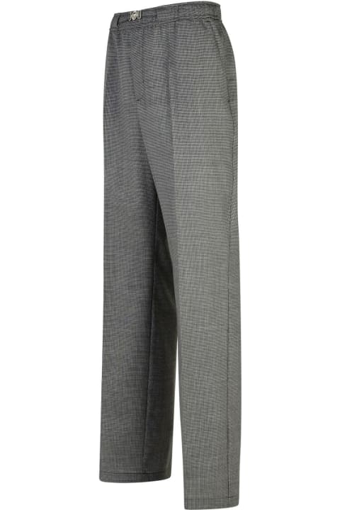 Versace Clothing Kaki for Men Versace Grey Virgin Wool Trousers
