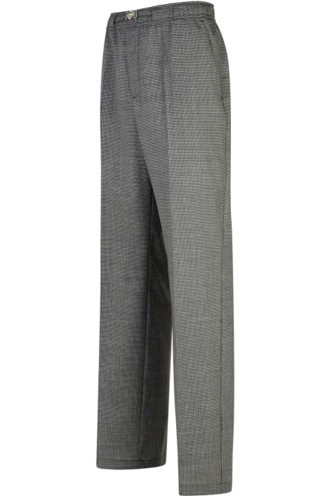 Versace سراويل لـ القسم الرجالي Versace Grey Virgin Wool Trousers