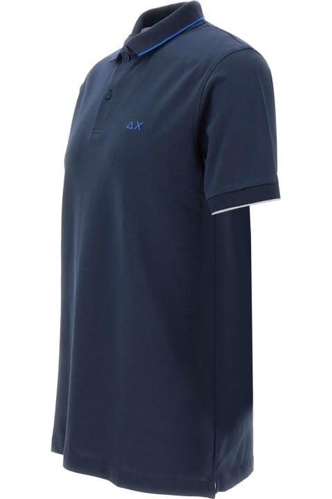 Sun 68 Topwear for Men Sun 68 'small Stripe' Cotton Polo Shirt