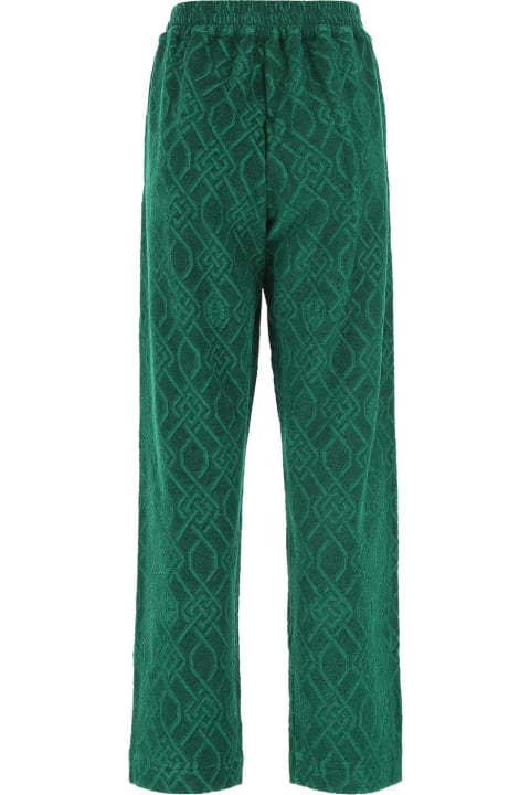 Koché Pants & Shorts for Women Koché Dark Green Terry Fabric Joggers