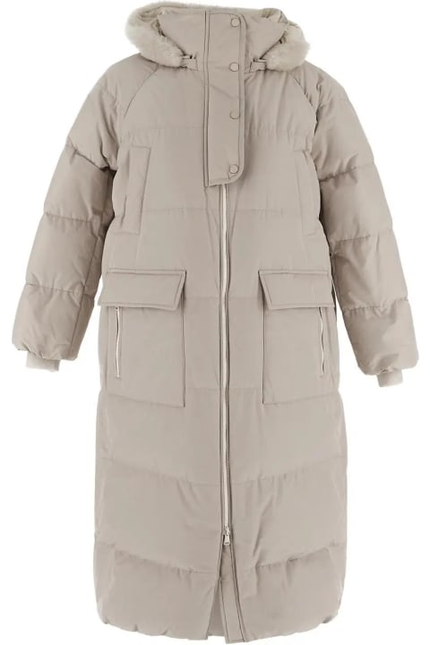 Brunello Cucinelli Clothing for Women Brunello Cucinelli Long Down Jacket With Detachable Hood