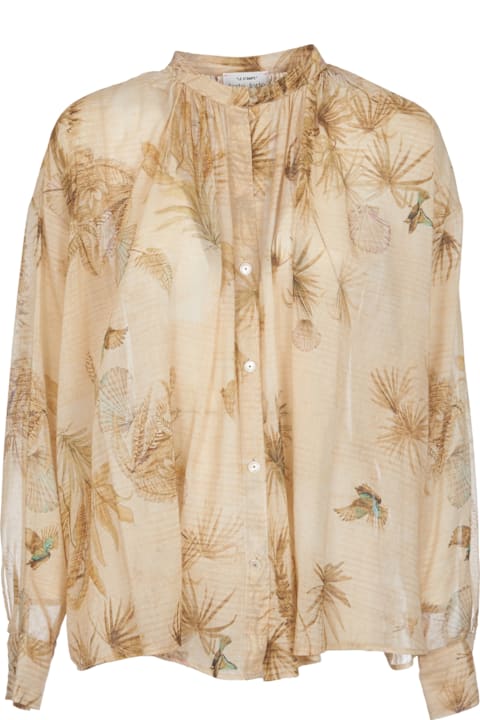 Homeware Forte_Forte Band Collar Floral Printed Shirt