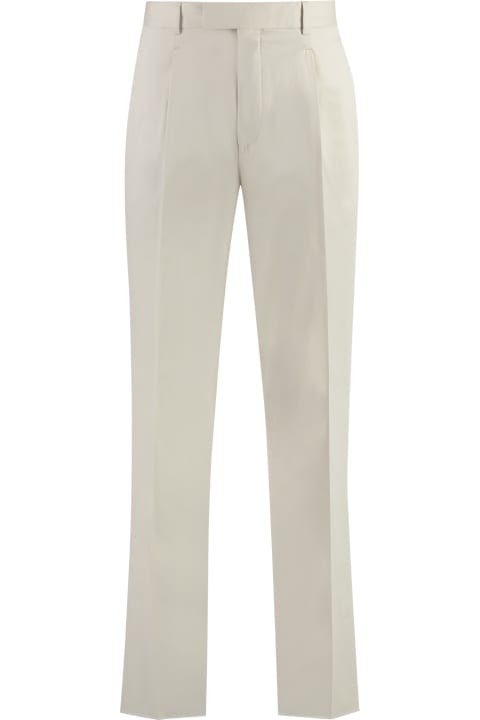 Pants for Men Zegna Stretch Cotton Chino Trousers