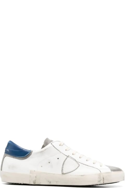 Philippe Model Sneakers for Men Philippe Model Prsx Low Sneakers - White And Blue