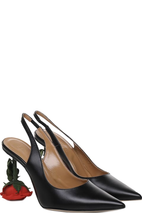 High-Heeled Shoes for Women Loewe Black Leather Pumps