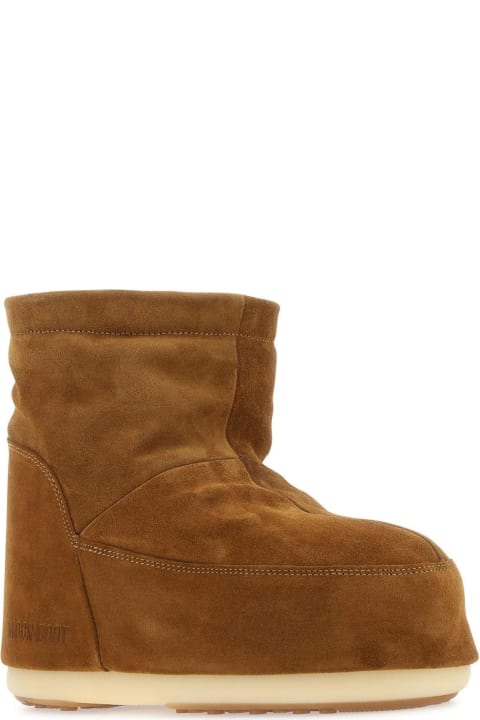 Camel Suede Icon Low Ankle Boots