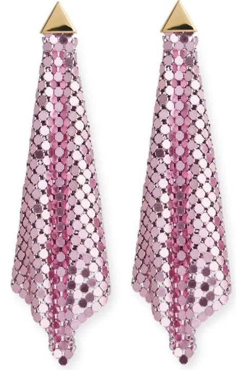 Jewelry for Women Paco Rabanne Pink Mesh Drop Earrings