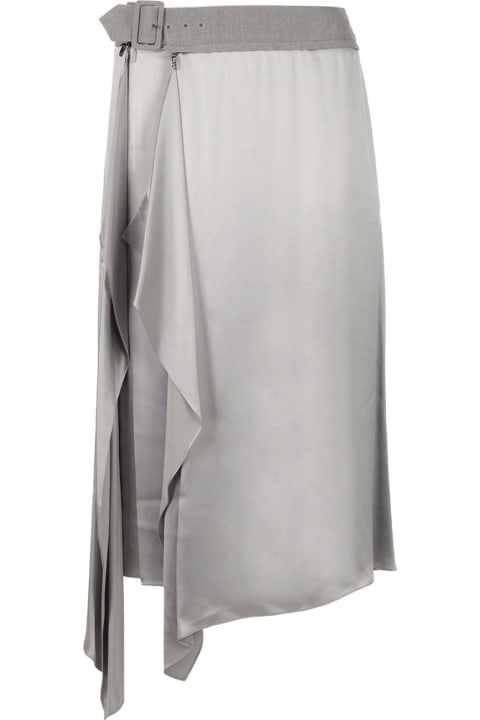 Fendi Clothing for Women Fendi Viscose Satin Draped Skirt