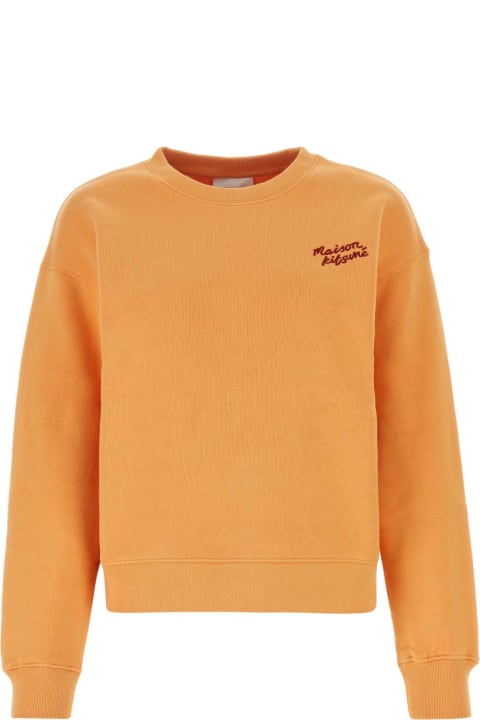 Maison Kitsuné Fleeces & Tracksuits for Women Maison Kitsuné Light Orange Cotton Sweatshirt