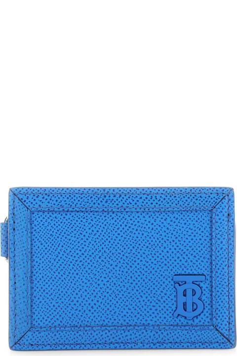 Burberry Accessories for Men Burberry Turquoise Leather Card Holder