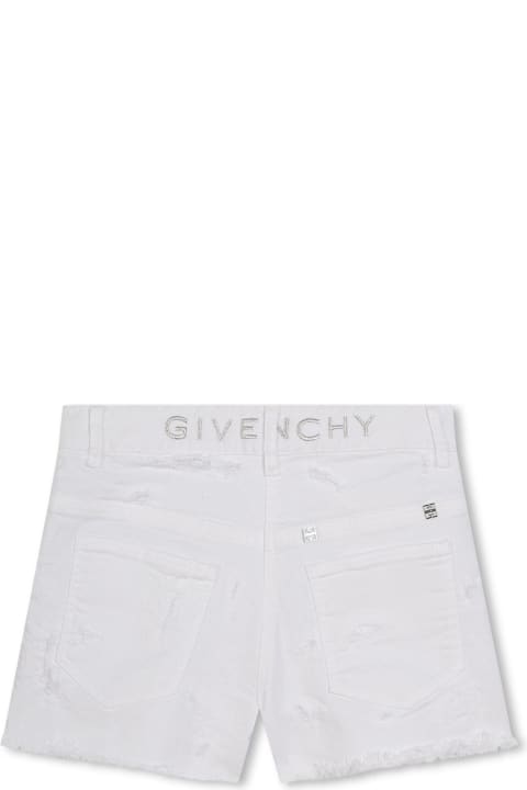Bottoms for Girls Givenchy Givenchy Kids Shorts White
