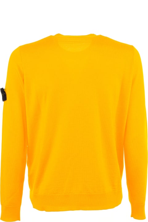 Stone Island for Men Stone Island Sweater With Logo On The Sleeve