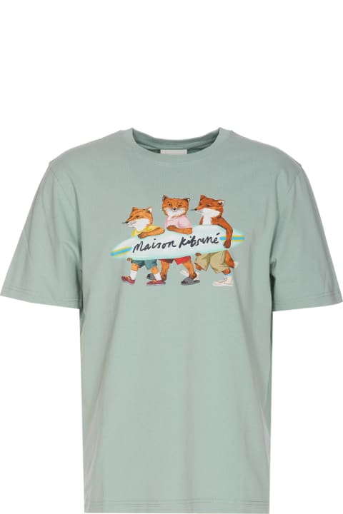 Maison Kitsuné Topwear for Men Maison Kitsuné Surfing Foxes T-shirt