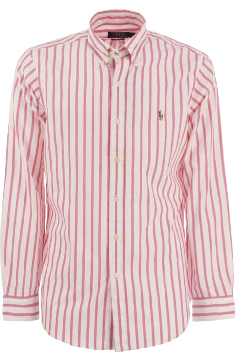 Polo Ralph Lauren Shirts for Men Polo Ralph Lauren Custom-fit Striped Oxford Shirt