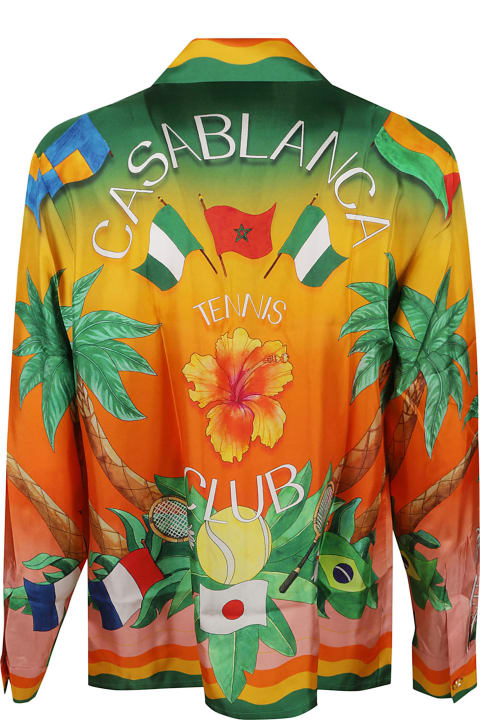 Casablanca Topwear for Women Casablanca Tennis Club En Fleur Silk Shirt