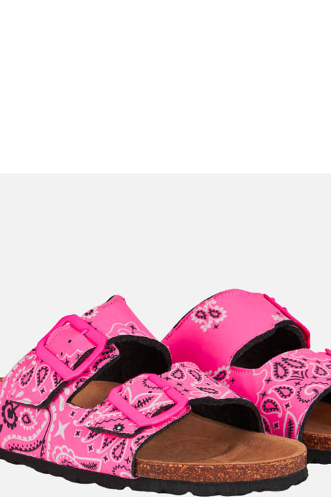 Fashion for Women MC2 Saint Barth Woman Sandals With Pink Bandanna Print