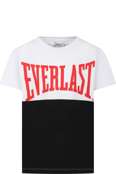 White T-shirt With Everlast Logo For Boy