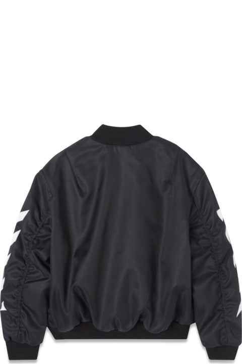 Coats & Jackets for Boys Off-White Helvetica Diag Nylon Bomber