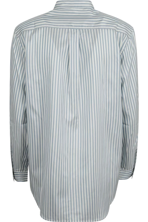 Frame for Men Frame Band Collar Stripe Shirt
