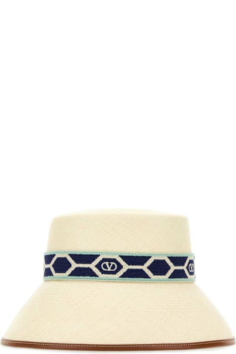 Hair Accessories for Women Valentino Garavani Straw Bucket Hat