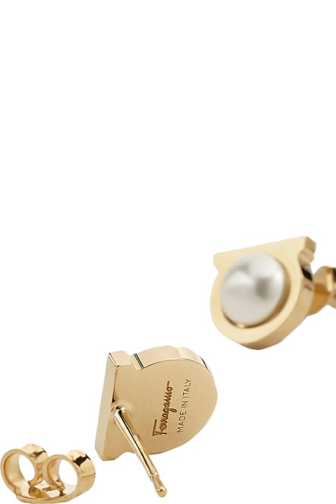 Jewelry for Women Ferragamo Gancini Pearl Earrings