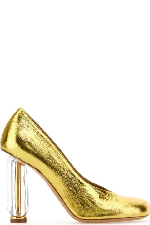 Dries Van Noten High-Heeled Shoes for Women Dries Van Noten Gold Leather Pumps