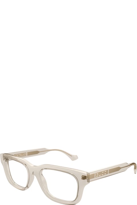 Gucci Eyewear Eyewear for Men Gucci Eyewear Gucci Gg1731o Linea Lettering 004 Sage Green Trasparent Glasses