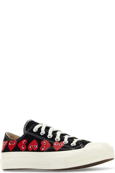 Comme des Garçons Play Sneakers for Women Comme des Garçons Play Black Canvas Comme Des Garã§ons X Converse Sneakers