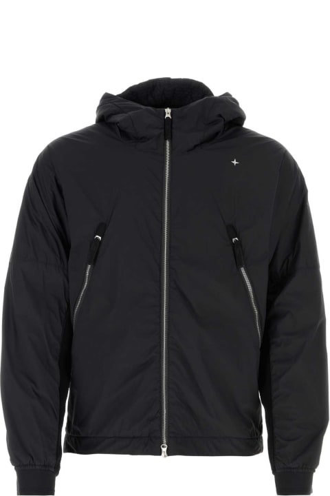 Coats & Jackets for Men Stone Island Black Stretch Nylon Jacket