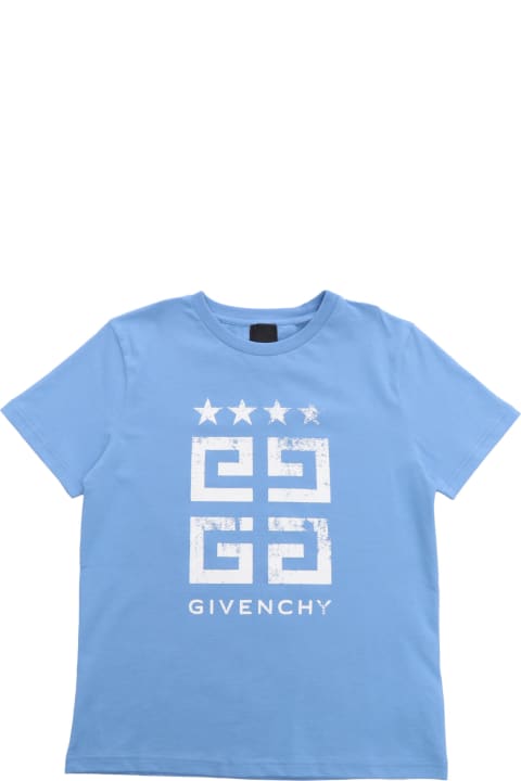 Givenchy Sale for Kids Givenchy Light Blu T-shirt