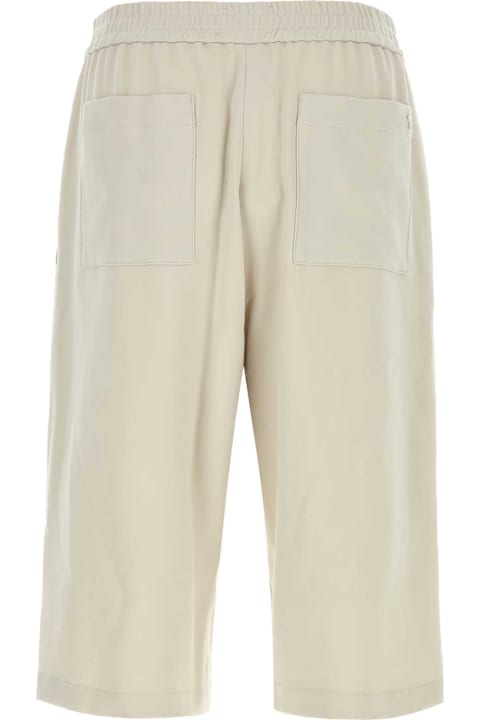 Ami Alexandre Mattiussi for Men Ami Alexandre Mattiussi Chalk Cotton Bermuda Shorts