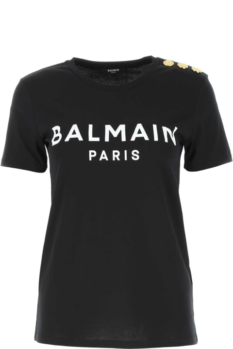 Balmain Sale for Women Balmain Black Cotton T-shirt