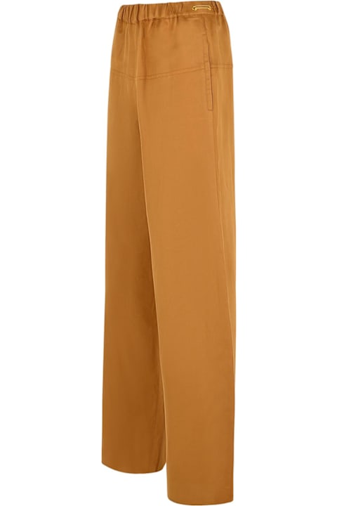 Sale for Women Max Mara 'onore' Brown Linen Blend Trousers