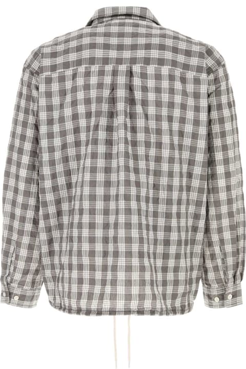 Nanamica لـ Kids Nanamica Embroidered Cotton Blend Oversize Shirt