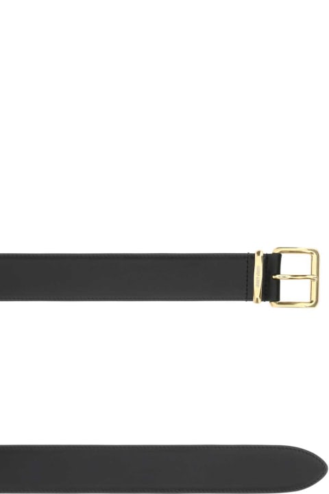 Accessories for Women Miu Miu Black Leather Belt