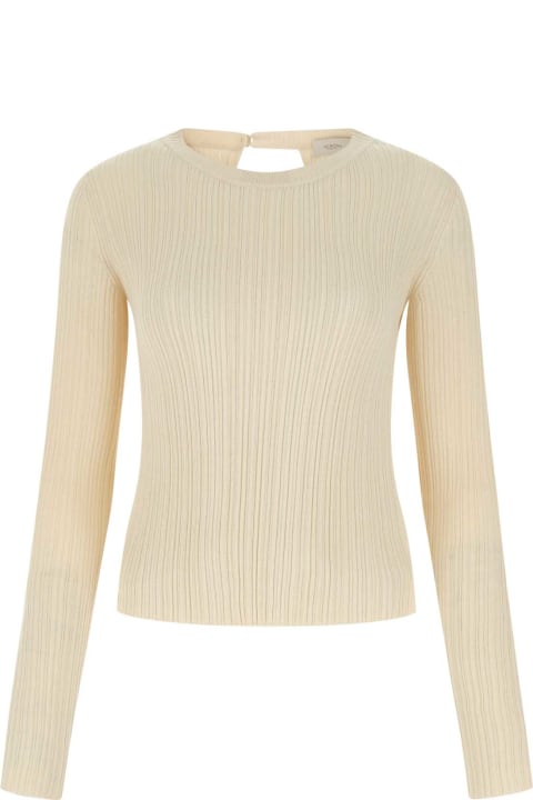 Fashion for Women Agnona Sand Cotton And Silk Sweater