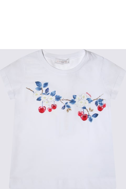Monnalisa T-Shirts & Polo Shirts for Girls Monnalisa White Cotton T-shirt