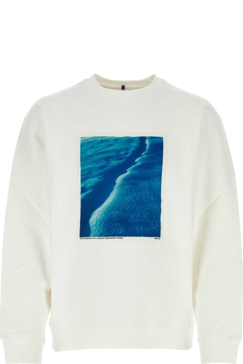 メンズ OAMCのフリース＆ラウンジウェア OAMC White Cotton Oversize Eider Falls Sweatshirt