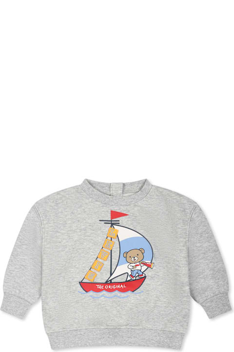 Levi's Sweaters & Sweatshirts for Baby Girls Levi's Grey Sweatshirt For Baby Boy With Bear