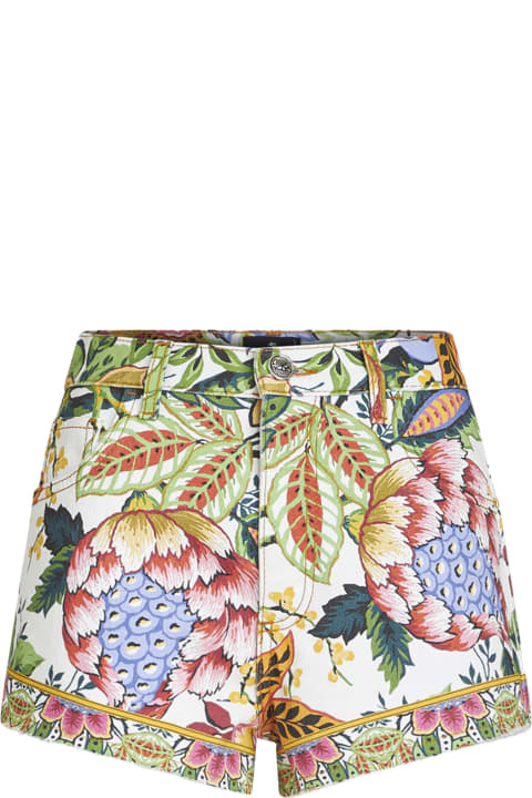 Etro Pants & Shorts for Women Etro Multicolor Bouquet Shorts