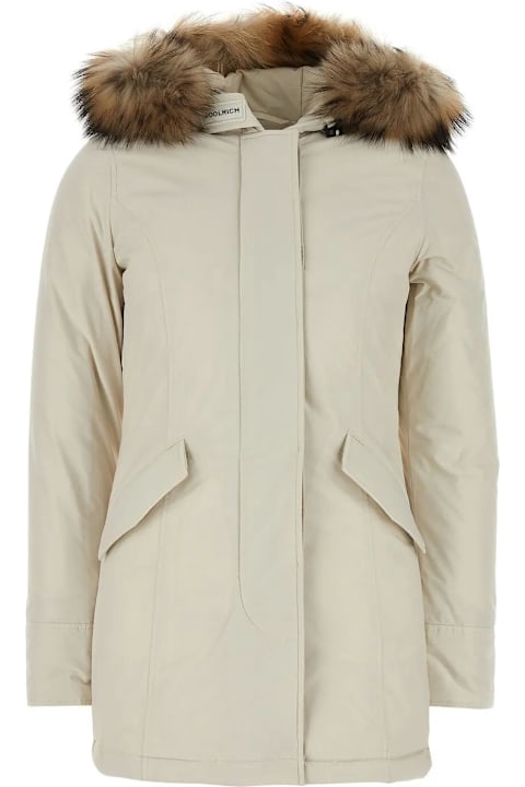 أدوات منزلية Woolrich Ivory Polyester Luxury Arctic Down Jacket