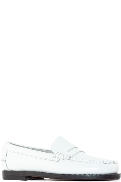 Homeware Sebago White Smooth Grain Leather Loafer