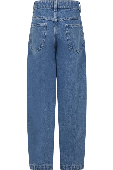 Bottoms for Boys Fendi Blue Jeans For Kids With Ff