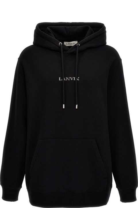 Fleeces & Tracksuits for Men Lanvin Logo Embroidery Hoodie