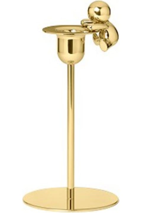 Home Décor Ghidini 1961 Omini - The Climber Short Candlestick Polished Brass