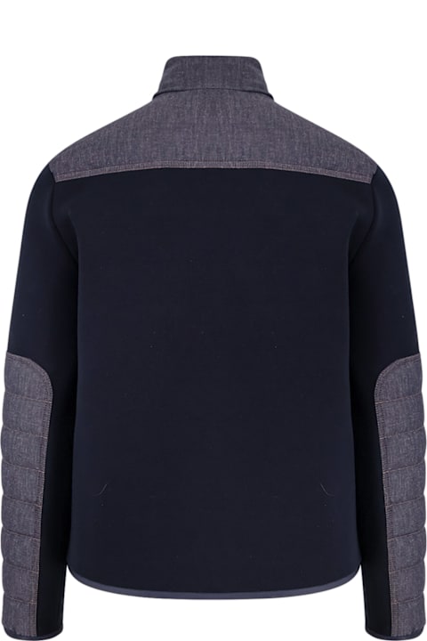 Moncler Sweaters for Men Moncler Stretch Cotton Cardigan With Padding On Thefront